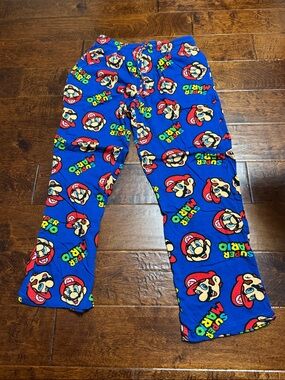 Super Mario Men's Blue Pajama Pants